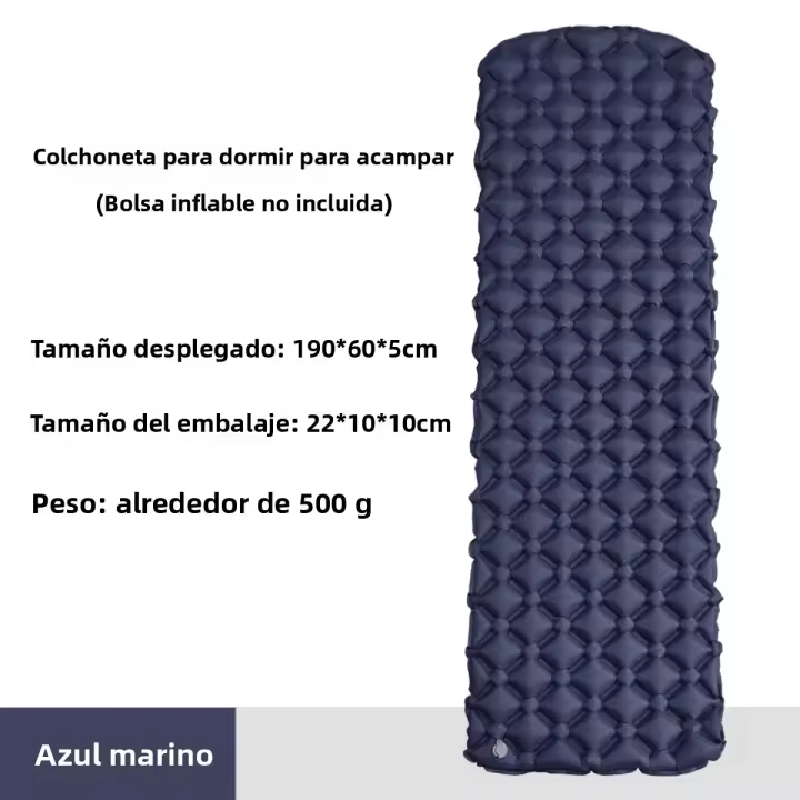 Colchón Inflable Para Camping Matrícula De Viaje Con Bomba De Inflado Integrada Material De Nylon TPU Tapete De Picnic Para Acampar En Tienda De Campaña - 1