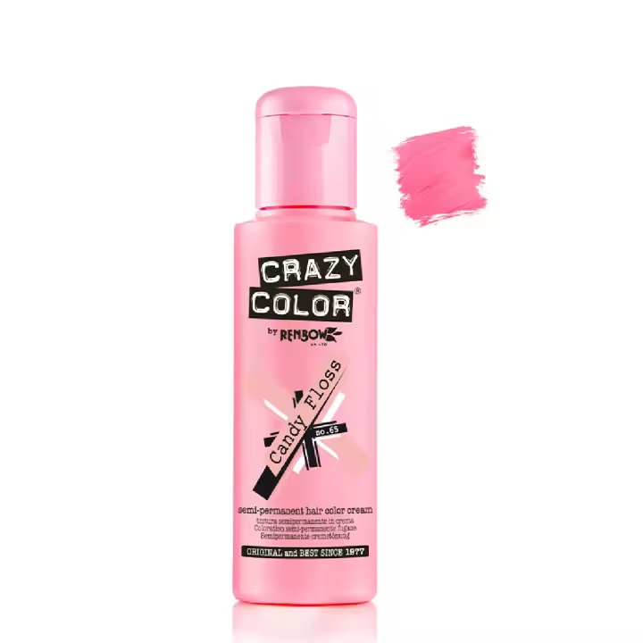 Tinte Semi Permanente sin Amoniaco 100ml: 65 -  Candy Floss - Crazy Color - 1