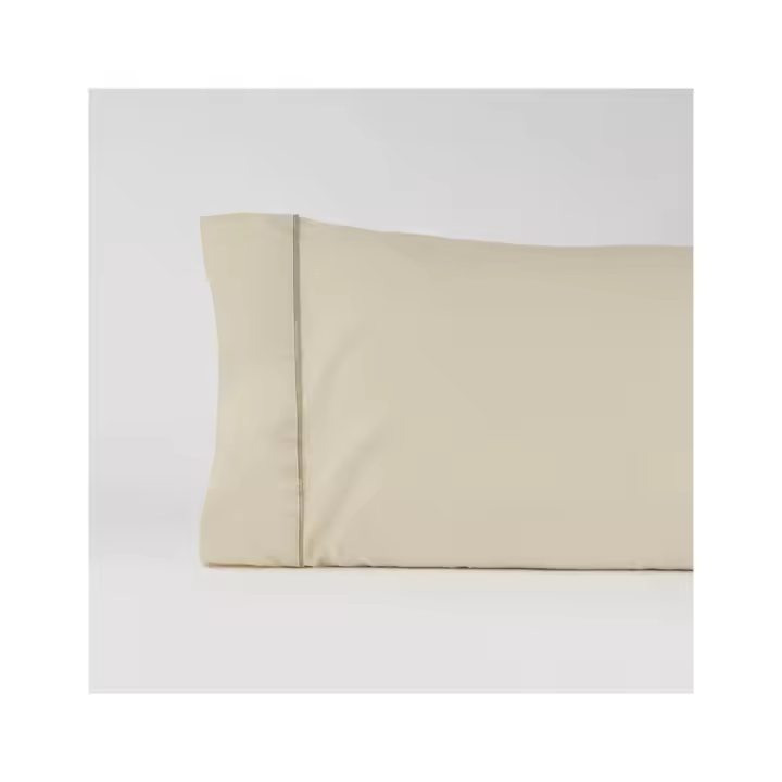 FUNDA DE ALMOHADA 100% ALGODÓN PERCAL 180 HILOS BEIGE DON ALGODÓN 150 CM - 1