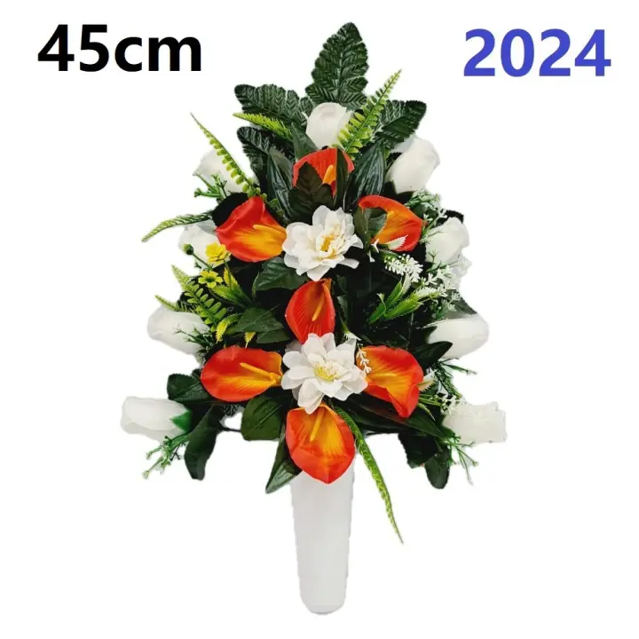 Flores para santos,flores duraderas para cementerio,flores para todos los santos,flores para cementerio artificiales,Gerimport,Flores Artificiales de Tela,ANCHO 30CM ,ALTO 45CM,PERSONALIZAR COLOR Y MEDIDA,CONTACTO CON NOSOTROS FESPU - 1