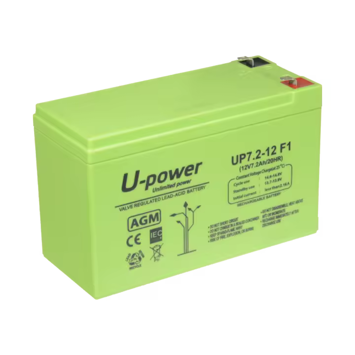 Batería Recargable U-Power Plomo ácido AGM 12 V 7.2 Ah - 1