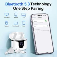 Auriculares Bluetooth, Auriculares Inalamberos Bluetooth 5,3 Intrusos con Indicador LED,Auriculares Impermeables IP7 - details 1
