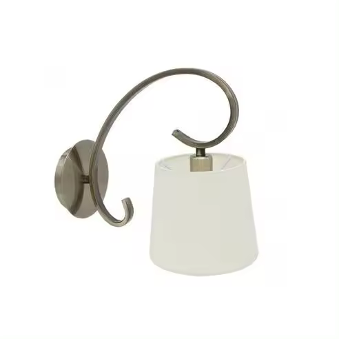 FABRILAMP Aplique Bogota 1xe14 Cuero Pantalla Beige 25x15x28 Cm - Elegante Diseño - 1