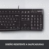 Logitech K120 Teclado USB con Cable para Windows, Tamaño Normal, Resistente a Líquido, Barra Espaciadora Curvada, PC/Portátil, Disposición QWERTY Español, Color Negro - ‎920-002518 - details 6