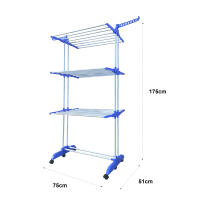 Tendedero XXL Plegable Premium Slim Nyana Home | 4 Niveles | Barras de Acero | Colgadores Superiores Laterales| Patas Plegables | 4 Ruedas con Freno - details 1