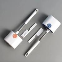 Cepillo De Inodoro Con Soporte De Silicona Limpieza De Baño Accesorios De WC Cepillo Largo Montado En La Pared Para Hogar - details 9