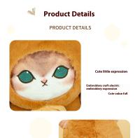 Muñeco De Peluche De Tiburón Genuino Mofusand Juguete Lindo Para Decoración De Habitación Regalo De Cumpleaños Suave Almohada Larga Para Dormir Unisex Tamaño 50cm Relleno De Algodón PP - details 9
