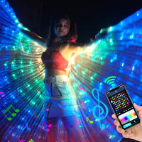 Alas LED RGB IC Con Control Remoto Inteligente Para Danza Del Vientre Traje De Mariposa Fluorescente Colorido Para Adultos Disfraz De Halloween - details 1