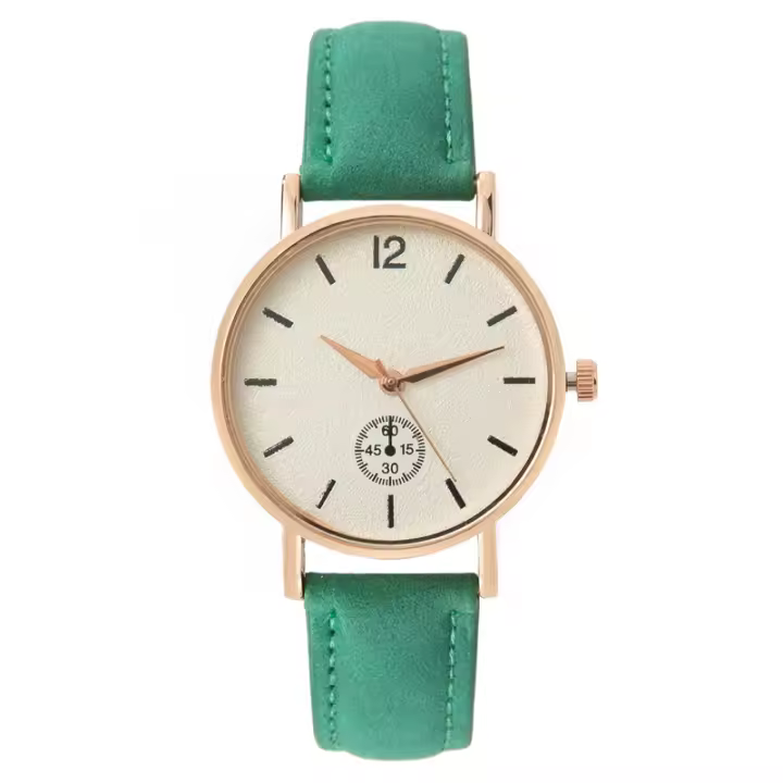 Reloj para mujer con numeración y estilo elegante, correa de cuero, movimiento de cuarzo, un diseño elegante y sofisticado - 1