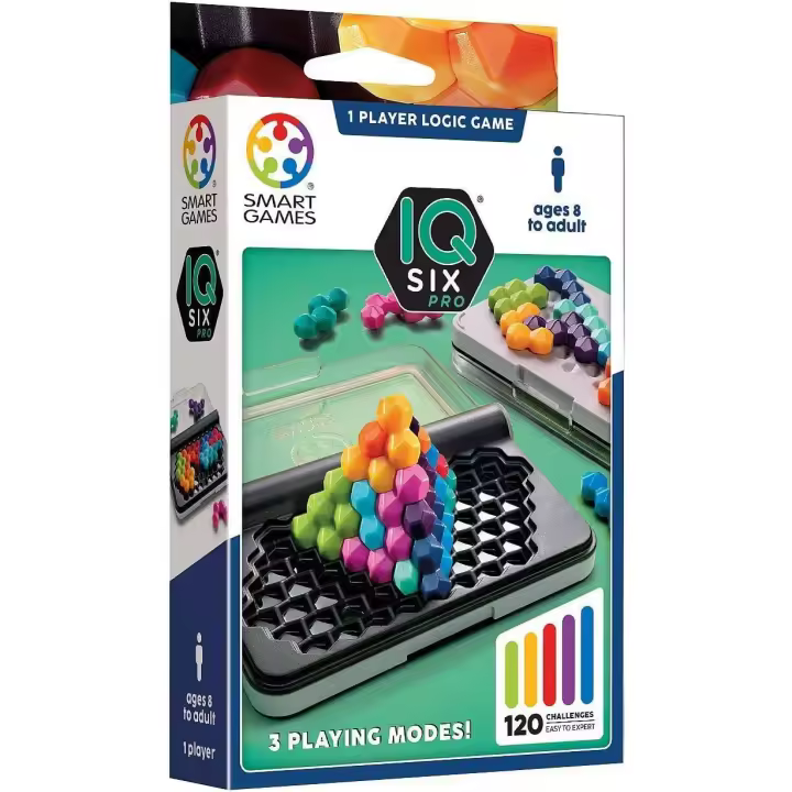 Smart Games- IQ Six Pro | Rompecabezas Niños | Juegos De Mesa Niños 8 Años O Más | Juego Mesa 120 Desafíos | Juegos Infantiles| Juegos Educativos - 1