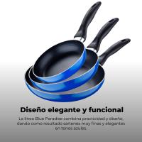 San Ignacio Juego de Sartenes Aluminio Prensado 3 Piezas Negras Soul Marble - details 13