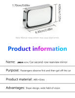 Espejo Auxiliar De Retrovisor Para Coche SEAMETAL Amplio Ángulo Ajustable Observación Del Salón Del Auto Espejo De Salida - details 11