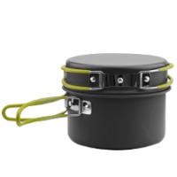 Juego de utensilios de cocina para acampar para 2 personas, equipo de camping, utensilios de fogata, antiadherentes, ligeros, apilables, ollas y tazones, bolsa de almacenamiento - details 3