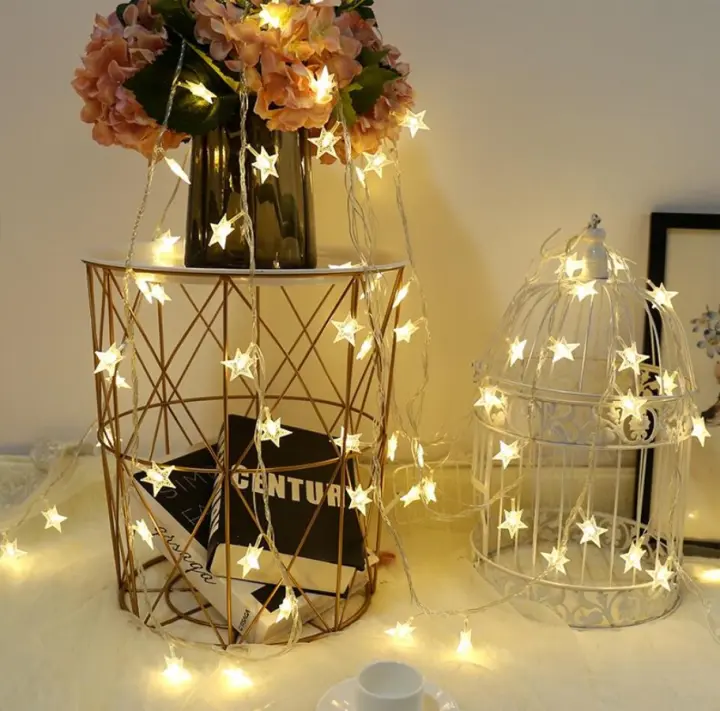 Lámpara De Hiedra LED USB Para Decoración De Navidad Fiesta De Cumpleaños Boda Camping Hogar Estilo Estrella Tamaño 1.5m 10led/3m 20led/6m 40led/10m 80led - 1