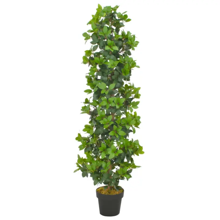 vidaXL Planta artificial árbol de laurel con macetero 150 cm verde - 1