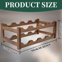 Estante De Vino Para 8-12 Botellas Soporte De Cocina Organizador De Barra Ecológico Y Espacioso Para Cubas Y Botellas De Vino Rojo - details 0