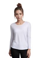 WAI 2 MARKET - Camiseta Interior Térmica para Mujer, Manga Larga, Cuello Redondo, Ropa Interior de Invierno, 96% Poliéster 4% Elastano, Cálida y Suave, Colores Básicos (Blanco, Negro, Rojo, Beige), Confort y Estilo para Climas Fríos - details 3