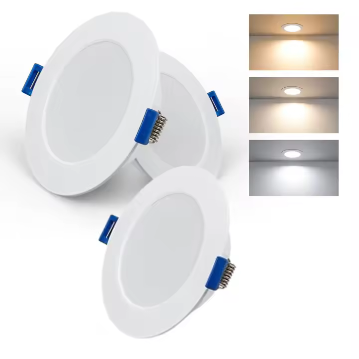 Foco de techo LED empotrable de 12W, orientable en 3 Colores, para Salón, Cocina y baño - 1