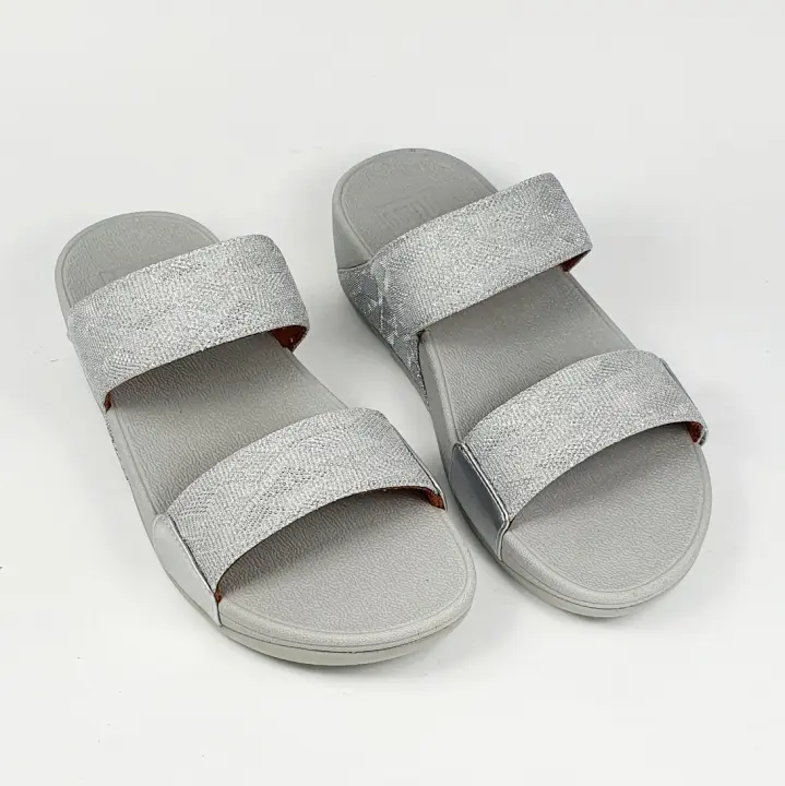Sandalias C marca Fitflop modelo Lulu Glitz Slides para casual en color metal - 1