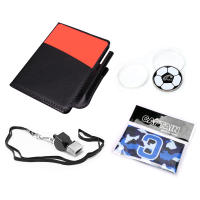 Kit De Cartas Rojas Y Amarillas Para Fútbol Con Manguito Para Capitán De Equipo Silbato Moneda Bolsa De Cuero Lápiz Y Papel - details 8