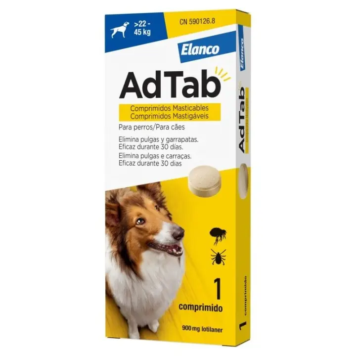 Comprimido masticable para perro de 22 a 45 kg, 1 ud - 1