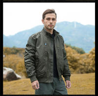 Chaqueta De Piloto MA-1 Para Hombre Estilo Militar Con Estampado De Camuflaje Chaqueta De Béisbol Gruesa De Algodón Para Otoño E Invierno Cierre De Cremallera - details 22