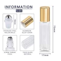 Botella De Aceite Esencial De Vidrio Grueso Recargable 10ml Con 4 Vaso Tumbler Accesorios 2 Funnel 2 Pajita Pack De 1/4pcs - details 1