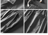 Pantalones Casuales Para Hombre Lyocell Verano Transpirables Moda Coreana Rectos Cómodos Suaves De Cintura Media Con Bolsillos - details 3