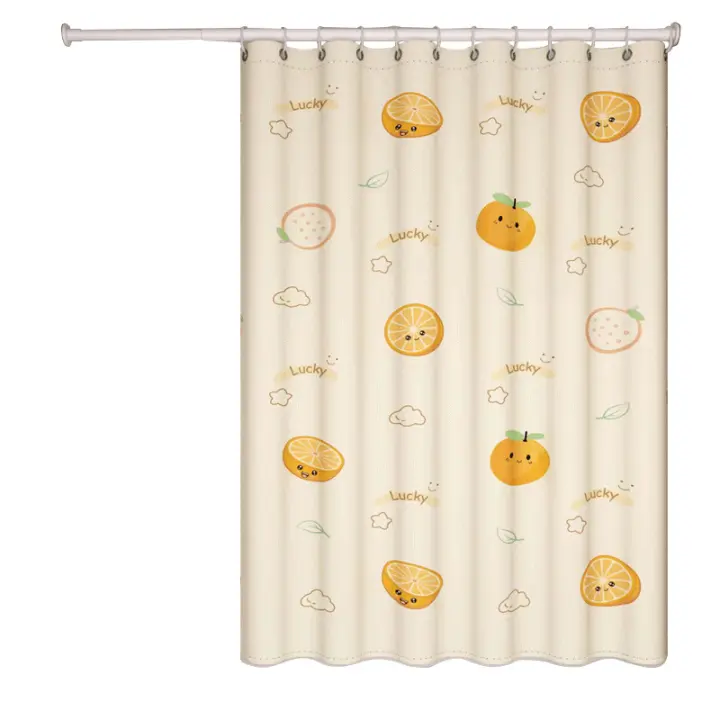Cortina de Ducha para baño, Canvas impermeable para odorless, a prueba de Moho, sin Perforaciones, Cortina de Puerta de Ducha con bloqueo de Agua de alta gama,Para Duchas y Baños. - 1