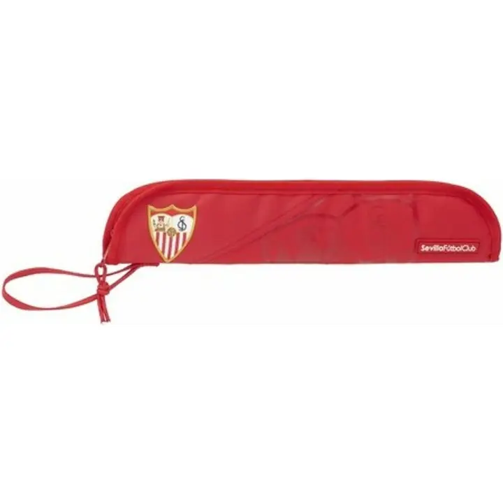 SAFTA - Portaflautas Sevilla fc - Portaflautas con Diseño Único y Licencia Oficial - Portaflautas Interior acolchado Alojamiento interior para la varilla de limpieza - Portaflautas Asa de mano en la parte lateral Borde con riebete reforzado - 1