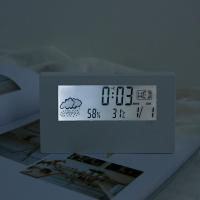 Termómetro Higrómetro Multifuncional LED Con Alarma De Reloj Estación Climática Electrónica Para El Hogar Medidor De Temperatura Y Humedad - details 5