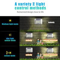 Lámpara De Pared Solar Con Sensor De Movimiento 90 LEDs Luz De Calle Para Jardín Exterior Iluminación Decorativa Para El Hogar Protección IP65 Fuente De Energía Solar ABS Moderno - details 3