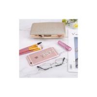 Bolso de Noche Dorado Clutch de Embrague Mujeres y Señoras Fiesta Cartera de Mano Bandolera Brilliant with Cadena para Ceremonia Boda Novia (Gold) - details 3