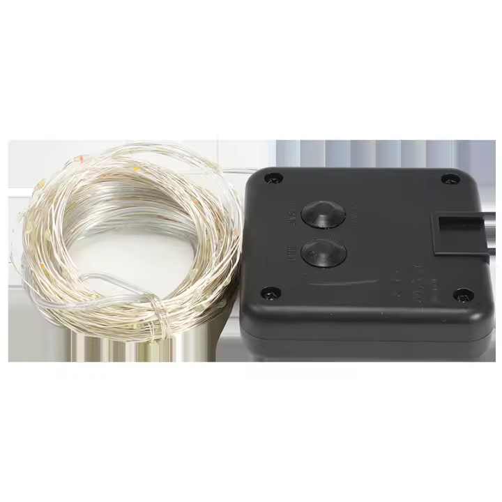 Luz de alambre de cobre solar led, luz de feliz cumpleaños, luz decorativa para ambiente, patio exterior, luz de alambre de cobre solar de 8 funciones - 1