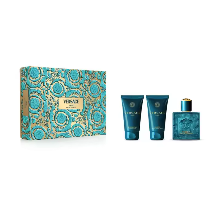 VERSACE - Set  Eros  EDT 50ml +GEL 50ml +Locion 50ml - 1