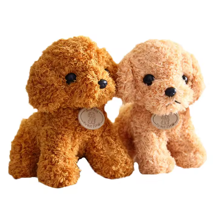 Peluche Perro Perro 25 Cm - Marrón Marrón Regalo Navidad - 1