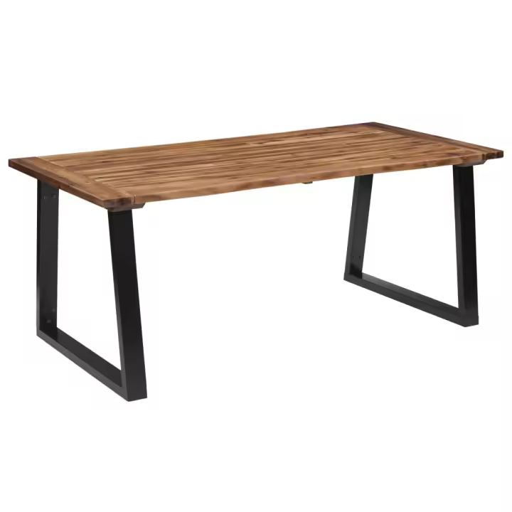 vidaXL Mesa de comedor demadera de acacia maciza 180x90 cm - 1