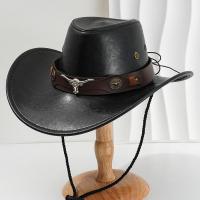 Sombrero De Vaquero Vintage Para Hombre Y Mujer Sombrero De Jazz Gentleman Cowgirl Protección Solar Material De Cuero Sintético Uso Al Aire Libre - details 6