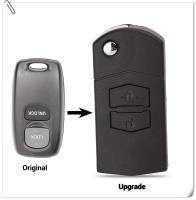 Carcasa De Llave De Coche Plegable Con 2 Botones Para MAZDA 2 3 6 626 323 Cubierta De Repuesto Para Llave Blanca Material ABS + Metal - details 0