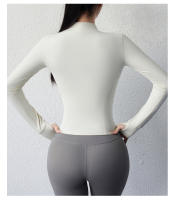 Nueva Chaqueta De Yoga Para Mujeres 2023 Deportiva Ajustada Con Cremallera Prenda De Fitness Para Modelar El Cuerpo Ropa De Yoga Con Capucha - details 19