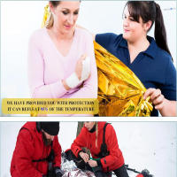 Manta De Emergencia Mylar Térmica De 160x210CM Para Supervivencia En Exteriores Kit De Primeros Auxilios Rescate Espacio Camping Trekking - details 3