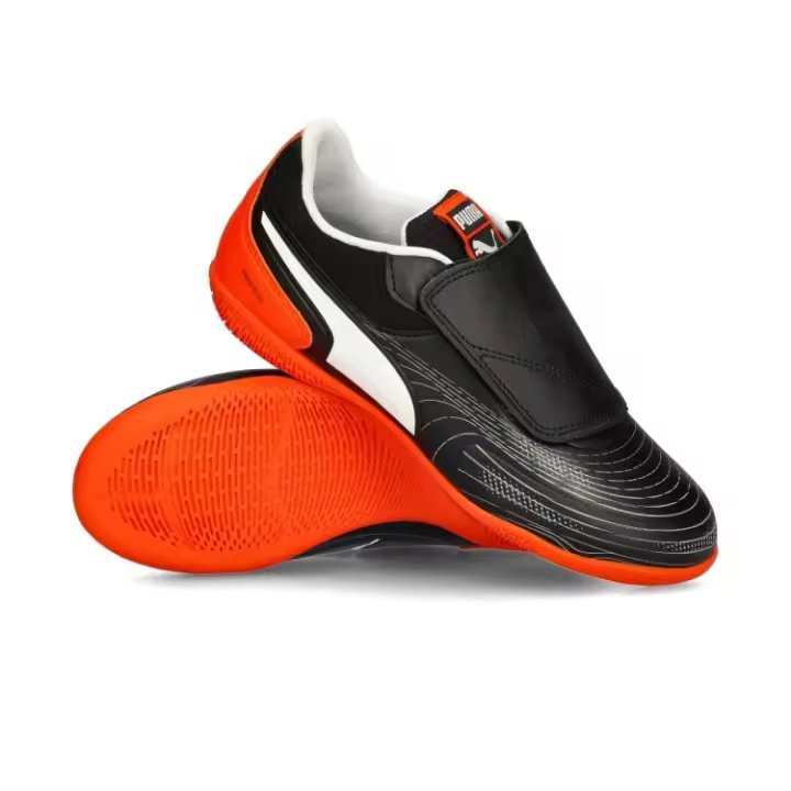 PUMA ZAPATILLA TRUCO III V Jr BLACK WHITE FLAMEFLICKER VELCRO 107981 02 - 1