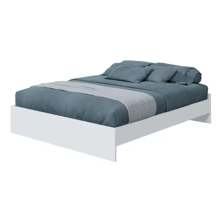 Miroytengo Cama De Matrimonio Ethna Color Blanco Artik De Dormitorio Estilo Moderno 166x39x196 cm - 1