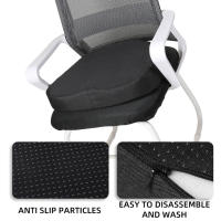 Cojín De Asiento Confortable Y Transpirable Con Forma Ondulada Alivio De La Presión En La Cadera Y Glúteos Cojín De Masaje De Espuma De Memoria Color Negro Y Morado - details 9