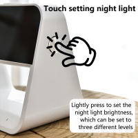 Lámpara De Noche Con Reloj Digital USB De ABS Para Decoración De Hogar Y Oficina Estilo Moderno Sin Batería Incluida - details 9