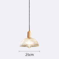 Lámpara Colgante De Vidrio Vintage Moderno Para Restaurante Bar Nordic Retro Madera Decoración Para Comedor Dormitorio Lámpara Pendente - details 2