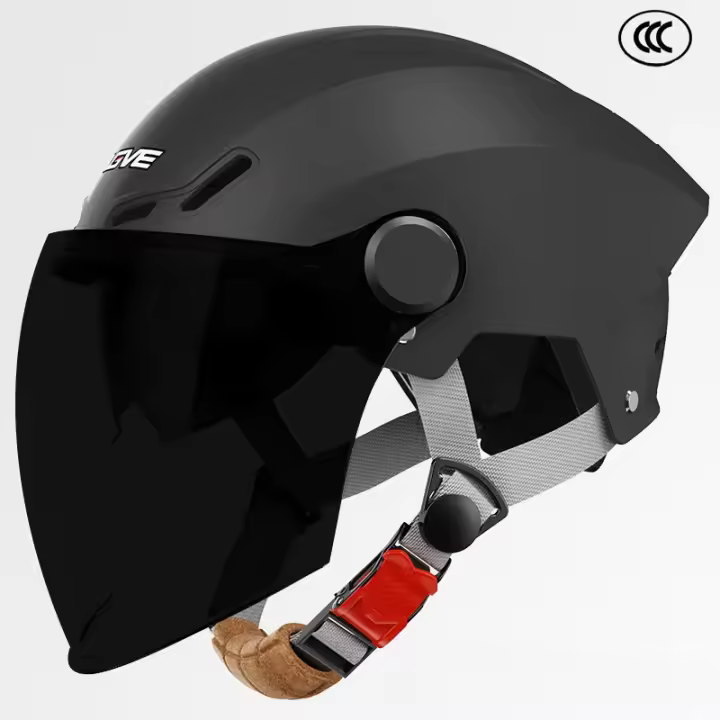 Casco De Mitad De Cabeza Ligero Para Motocicletas Y Scooters Eléctricos Protección UV De Verano Certificado 3C Para Hombres Y Mujeres - 1