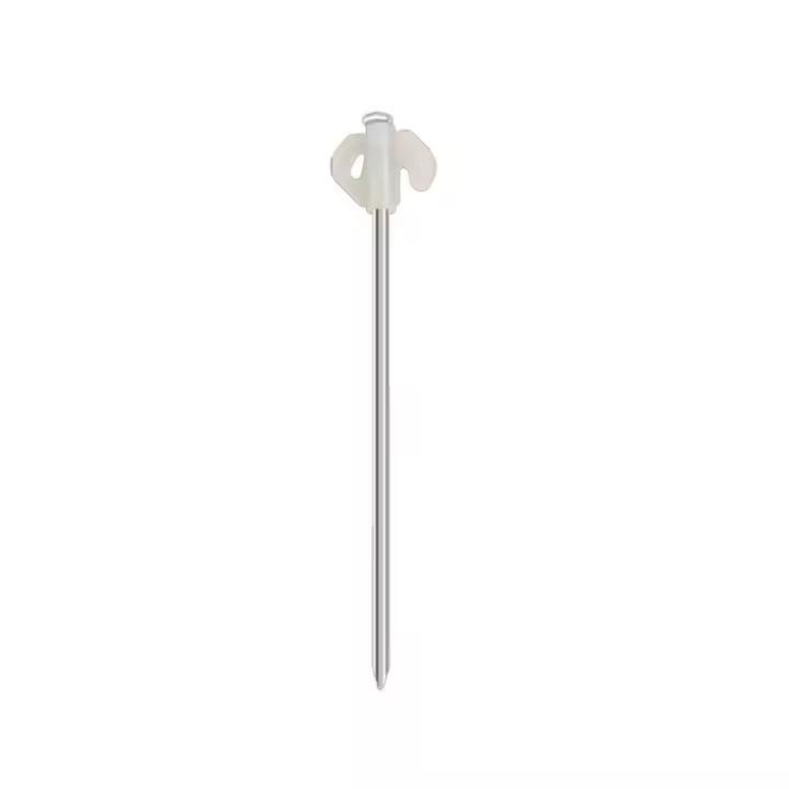 Clavos para suelo de exterior, clavos para tienda de campaña, clavos fluorescentes para cuerda de viento, clavos para tienda de campaña, gancho de cinturón recto de plástico con forma de mariposa. - 1