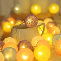 Cadena De Luces Navideñas Con 10 LED De Algodón USB Lámpara De Decoración Para Casa Exterior Boda Fiesta Colgante De Navidad - details 5