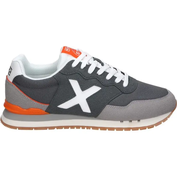 MUNICH | Zapatilla Munich Dash 251 para Hombre – Deportiva en Color Gris con Detalles en Naranja – Sneaker con Cordones – Estilo Casual – Versátiles – Combinables – Modelo 4150251 - 1